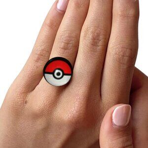 Pokemon Pokeball Style Adjustable Ring